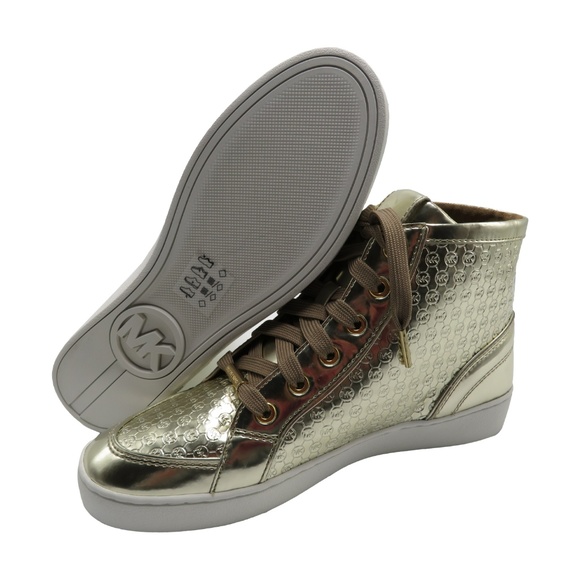 Michael Kors BRECK Metallic High Top Sneakers 7.5 - Picture 5 of 5